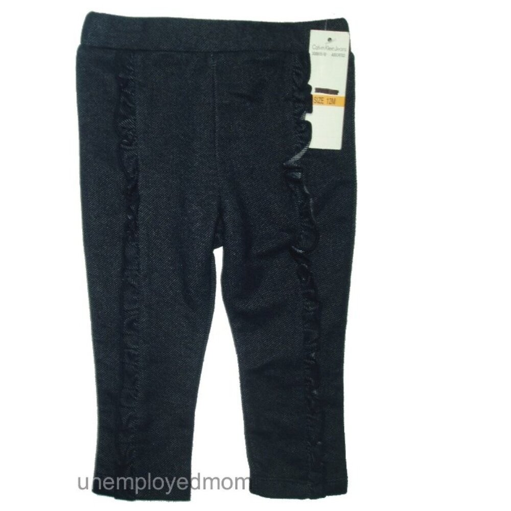 Girls Legging Pants Ruffle down front by Calvin Klein Jeans Trousers